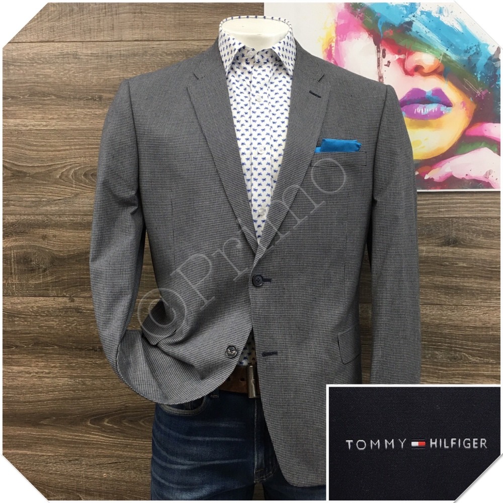 CALVIN KLEIN Mens Cotton Blazer Sport Coat Casual Jacket Size 46R Classic Suit